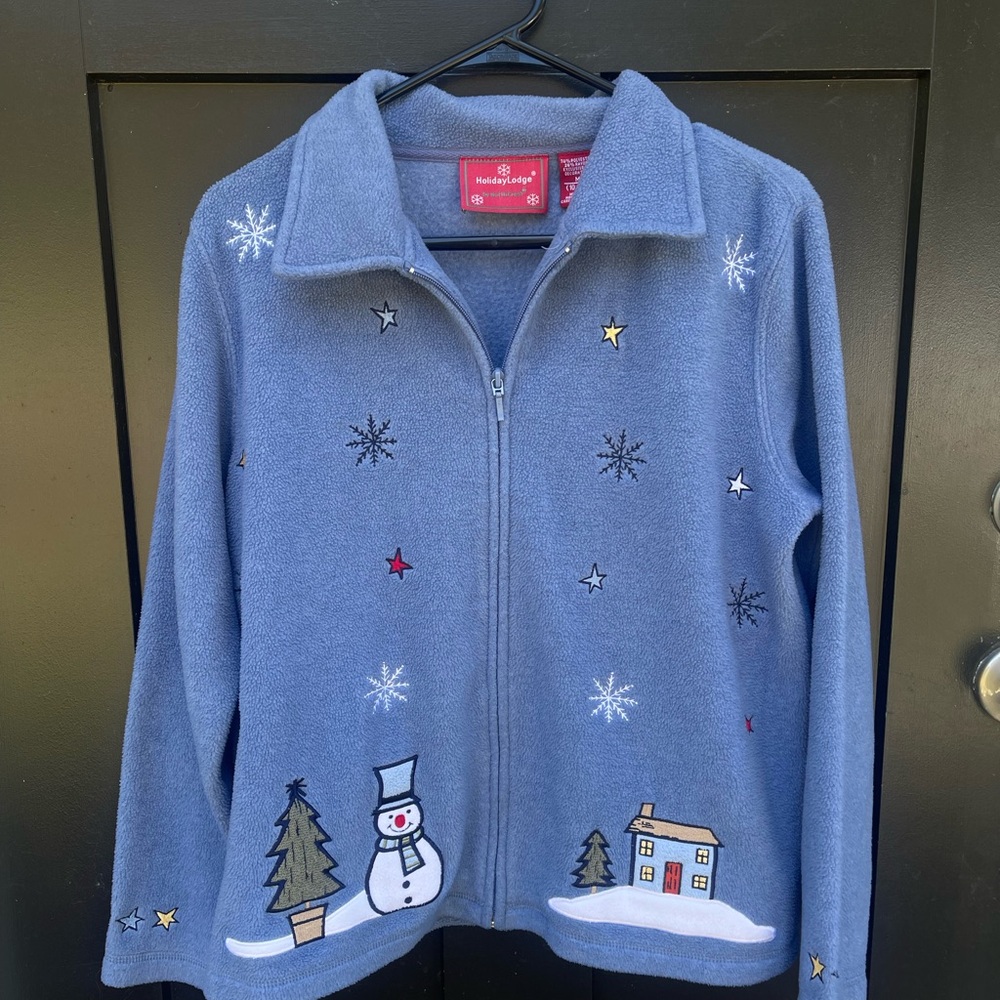 Blue vintage zip up jacket